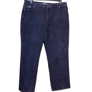 Lee Relaxed Straight Leg Black Jeans Size 18 Short